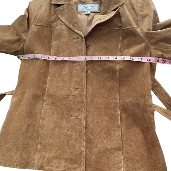 Wilsons Suede Leather Maxima Tan Jacket size Large - Picture 12 of 13